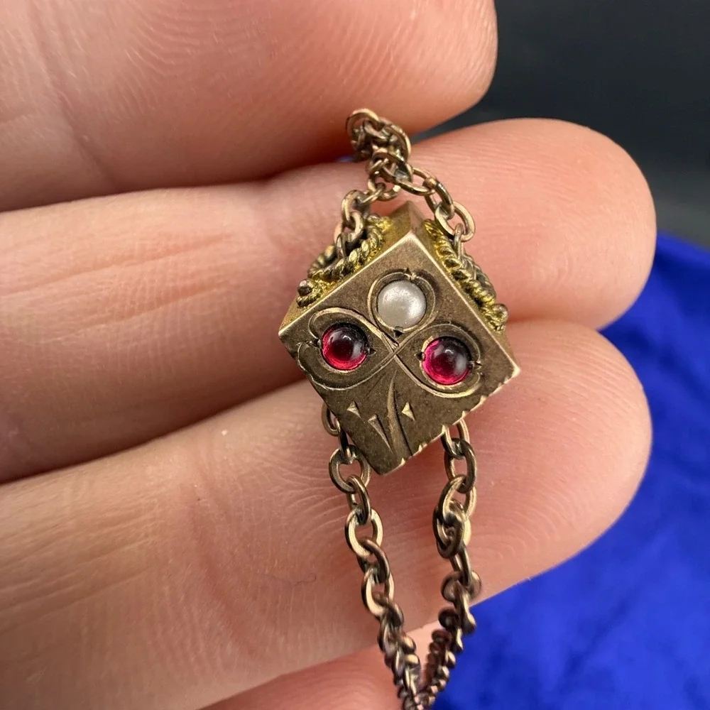 Vintage Gold Filled Watch Chain Fancy Slide 28